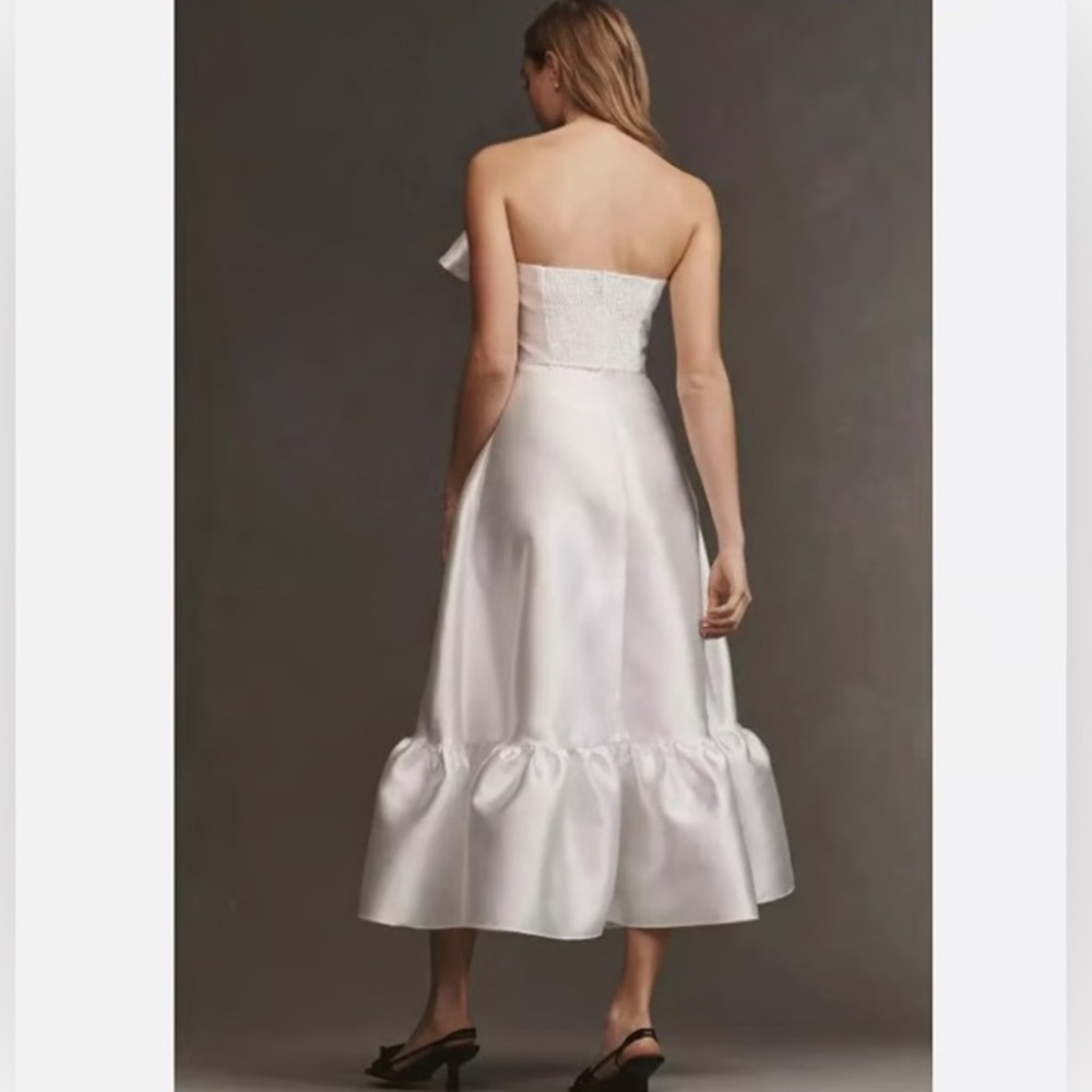 BHLDN White Satin Wedding Dress - Picture 3 of 7